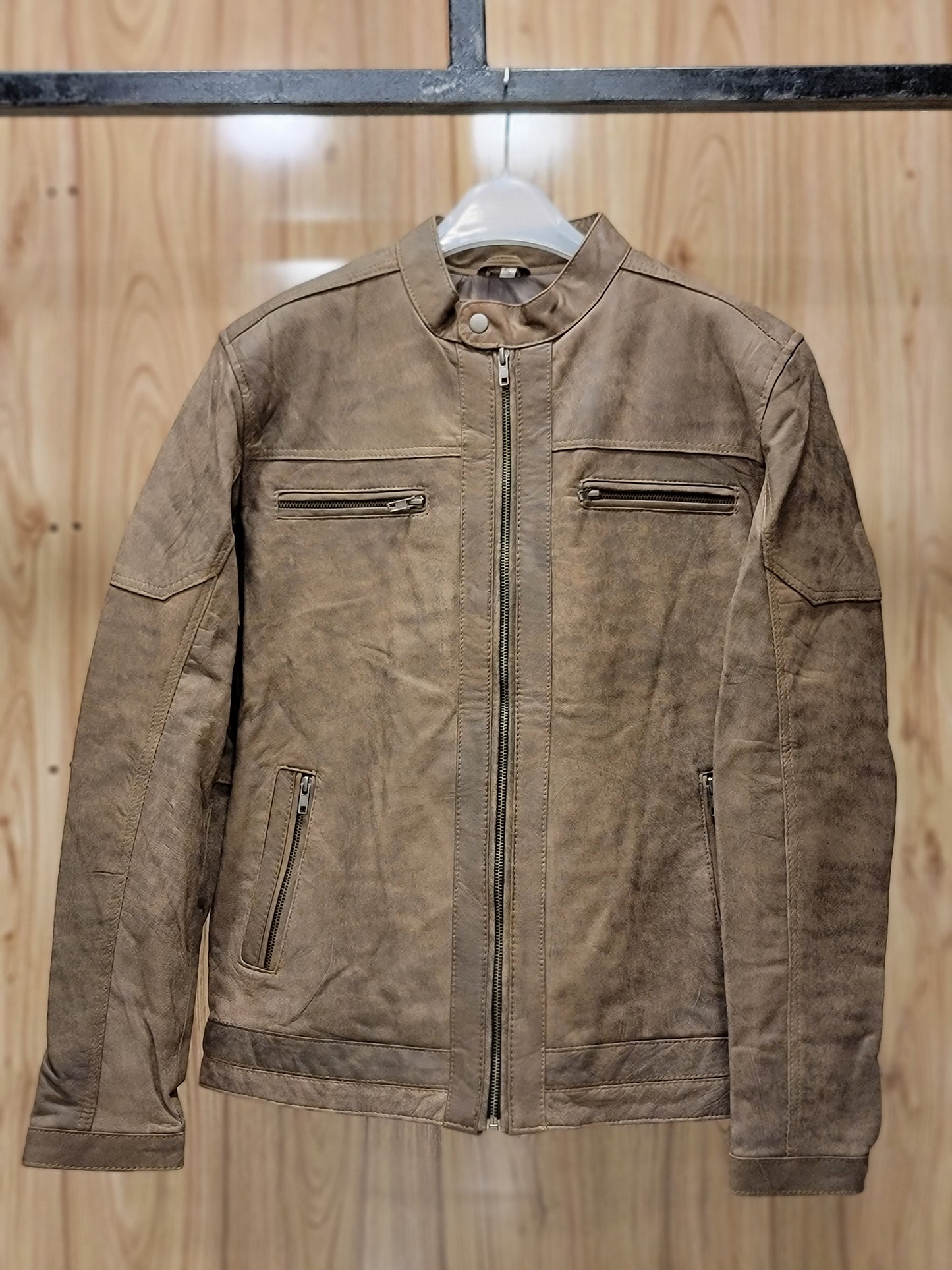 ORIGNAL Sheep leather JACKETS (dusty brown)front pocket