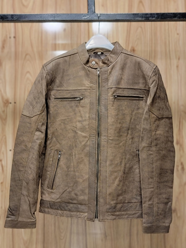 ORIGNAL Sheep leather JACKETS (dusty brown)front pocket