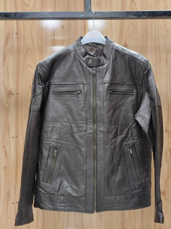 ORIGNAL Sheep leather JACKETS (black jet) front pocket