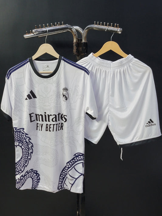 White dragon Complete Adult football Kit (with shorts)