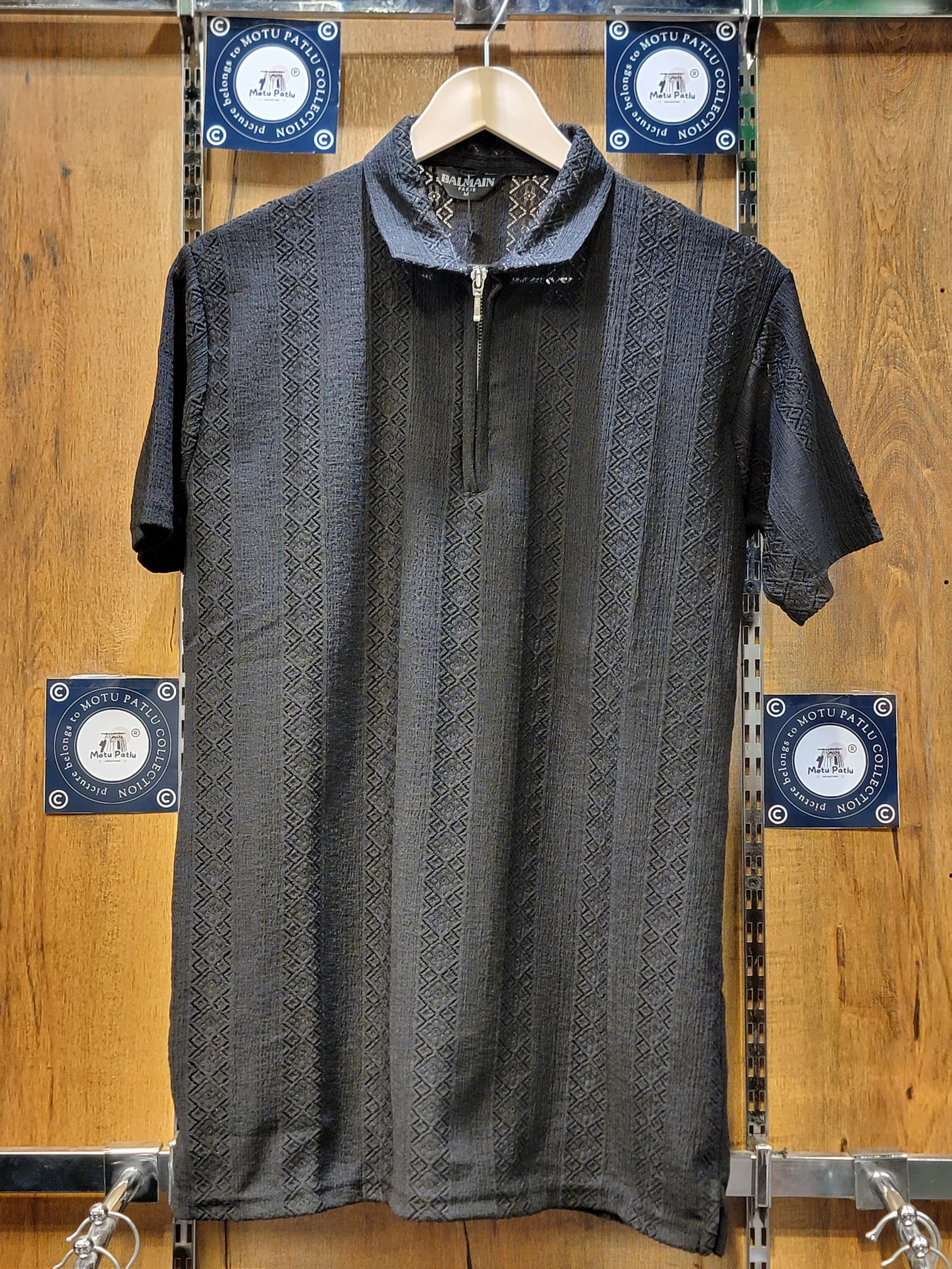 Imported China embroidery Zipper (Old money style) T-shirt