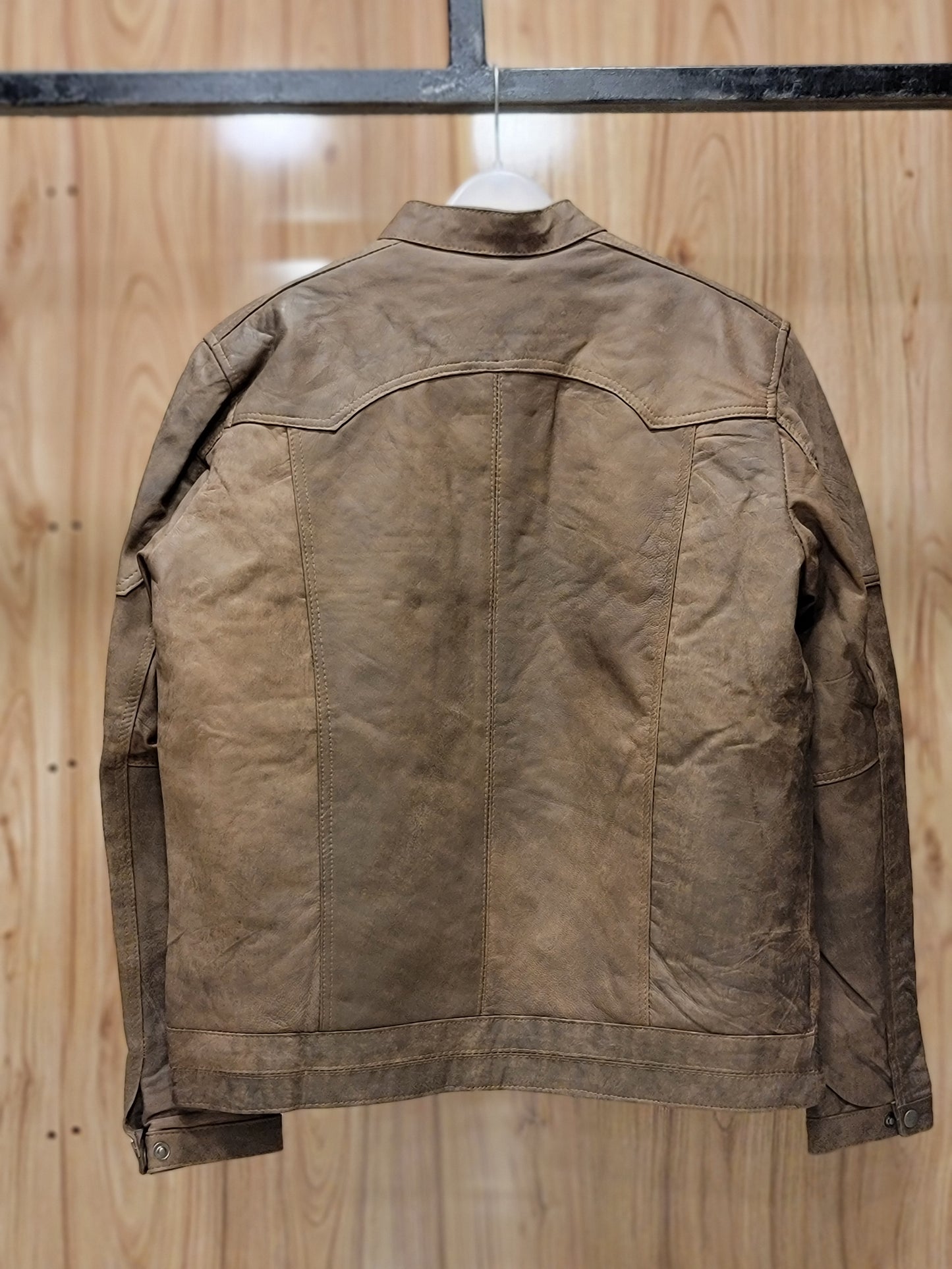 ORIGNAL Sheep leather JACKETS (dusty brown)front pocket
