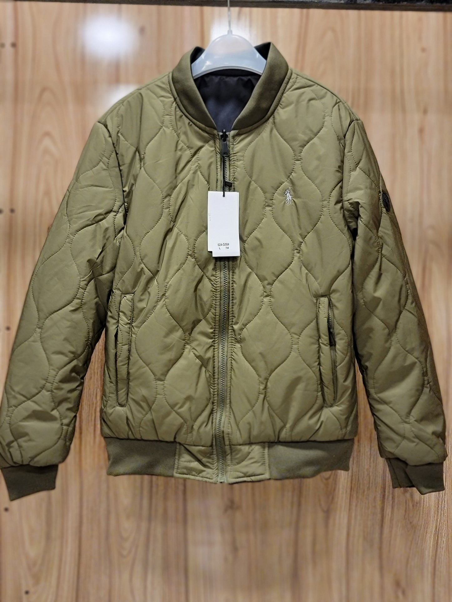 PUFFER JACKETS made in USA (green quilted)